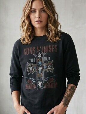 Guns N' Roses 1988 Tour Crewneck Sweatshirt Small